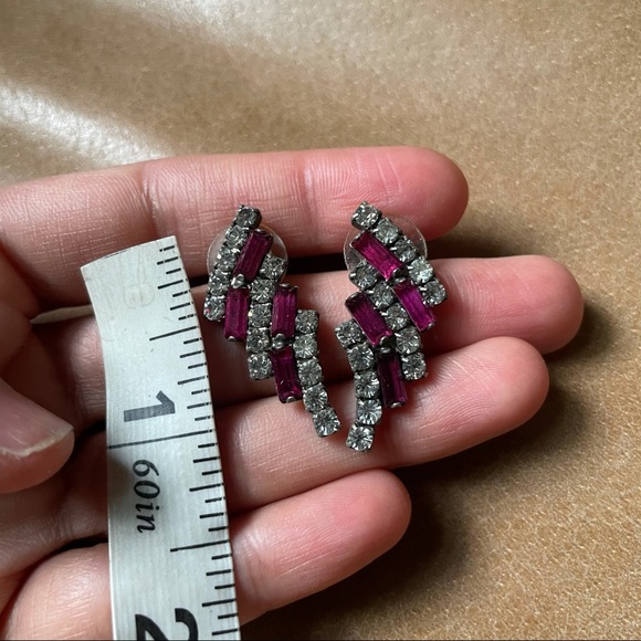 Vintage rhinestone earrings - Picture 5 of 5